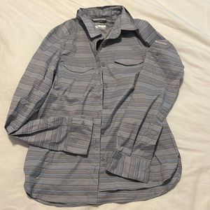 Striped SPF hiking shirt